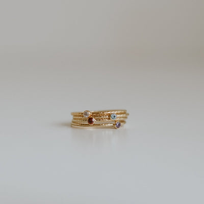 Garnet Twist Ring - Jillian Leigh Jewellery - Rings
