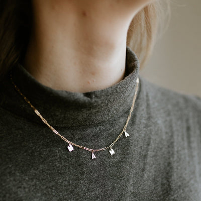 Mini Letter Necklace (Customizable) - Jillian Leigh Jewellery - necklaces