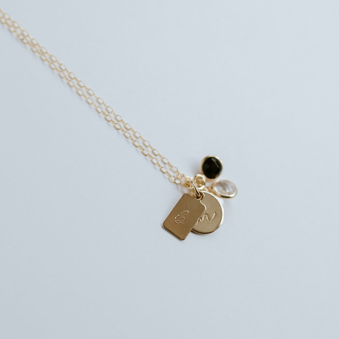 Rectangle Initial Necklace - Jillian Leigh Jewellery - necklaces