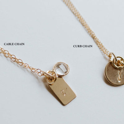 Rectangle Initial Necklace - Jillian Leigh Jewellery - necklaces