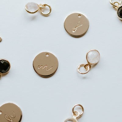 Round Initial Necklace - Jillian Leigh Jewellery - necklaces