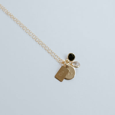 Round Initial Necklace - Jillian Leigh Jewellery - necklaces