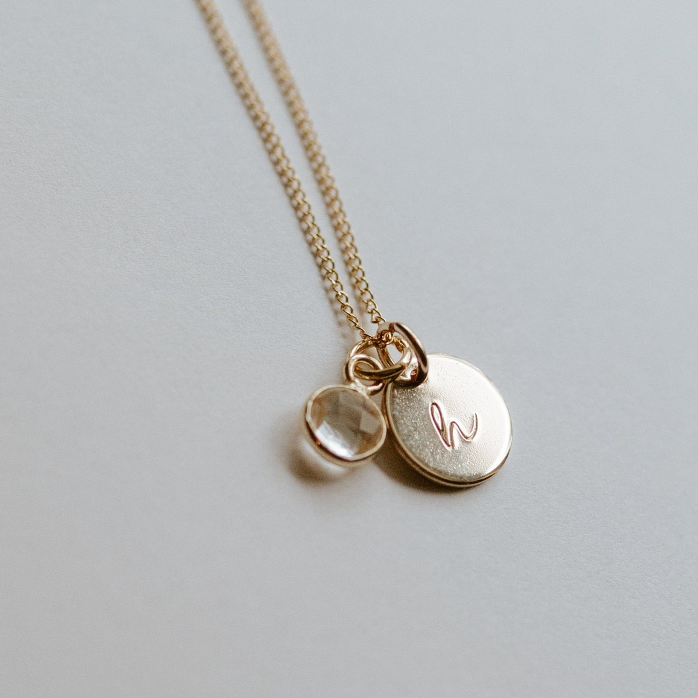 Round Initial Necklace - Jillian Leigh Jewellery - necklaces